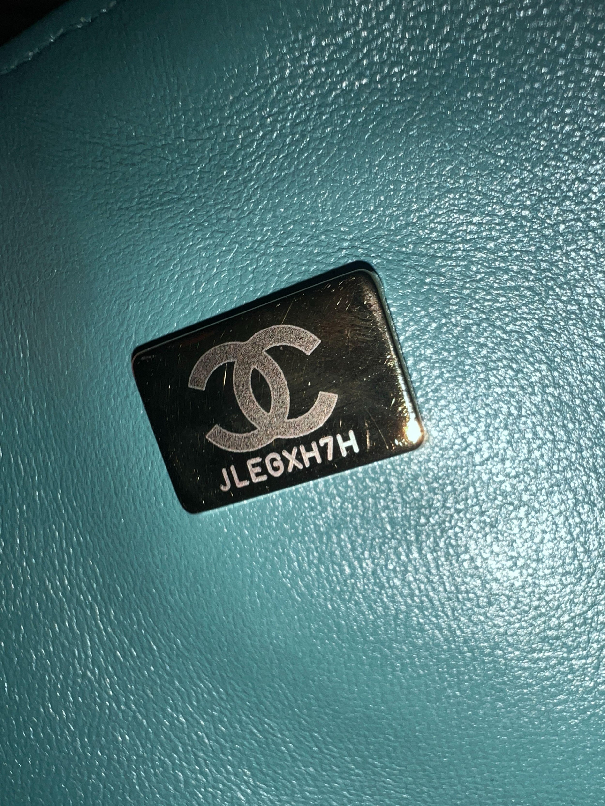 Chanel Teal Green Medium Quilted Flap Bag