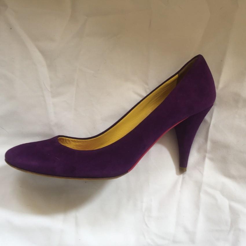 Miu Miu Purple Suede Pumps