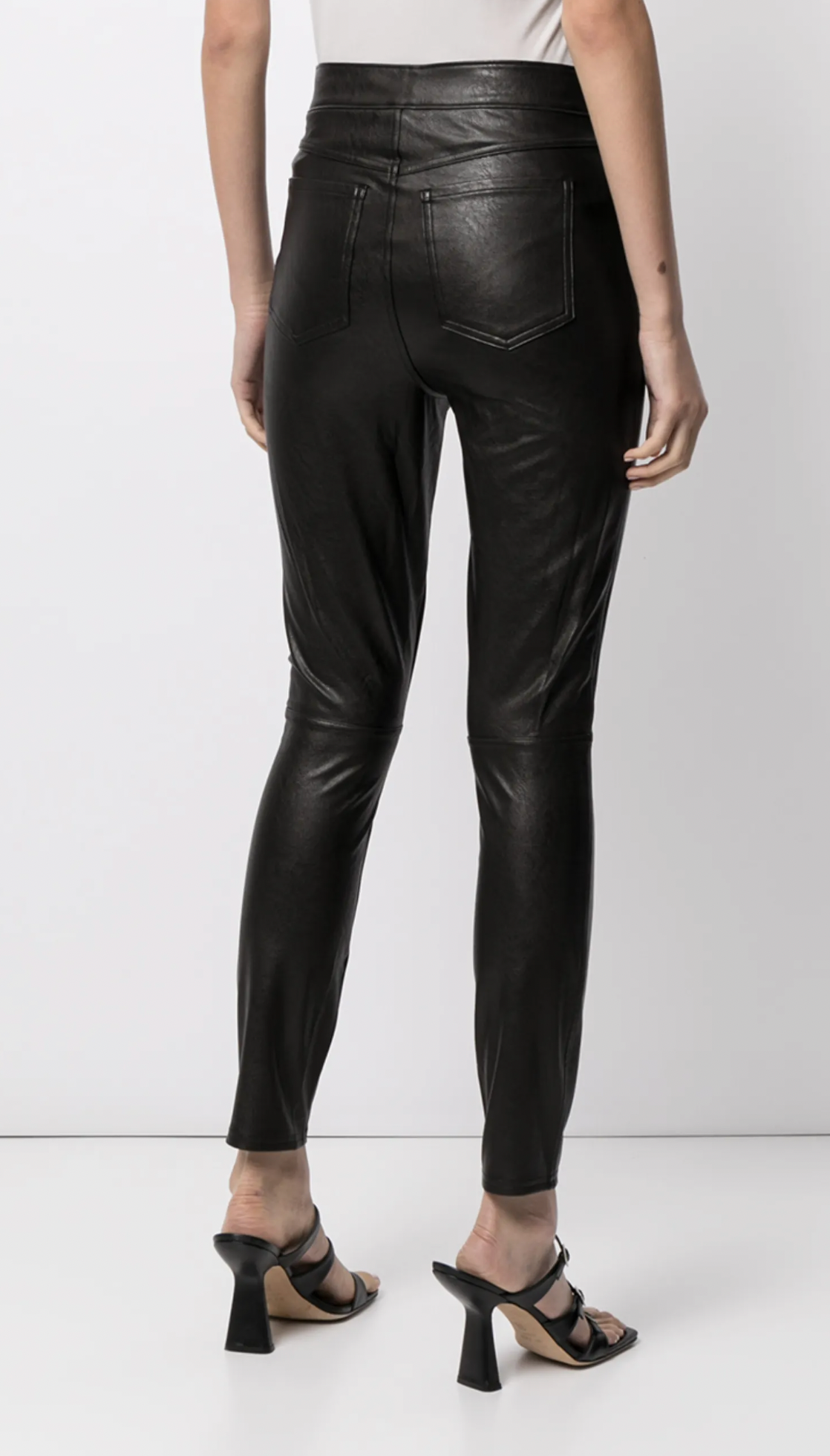 Spanx Black Faux Leather Skinny Trousers