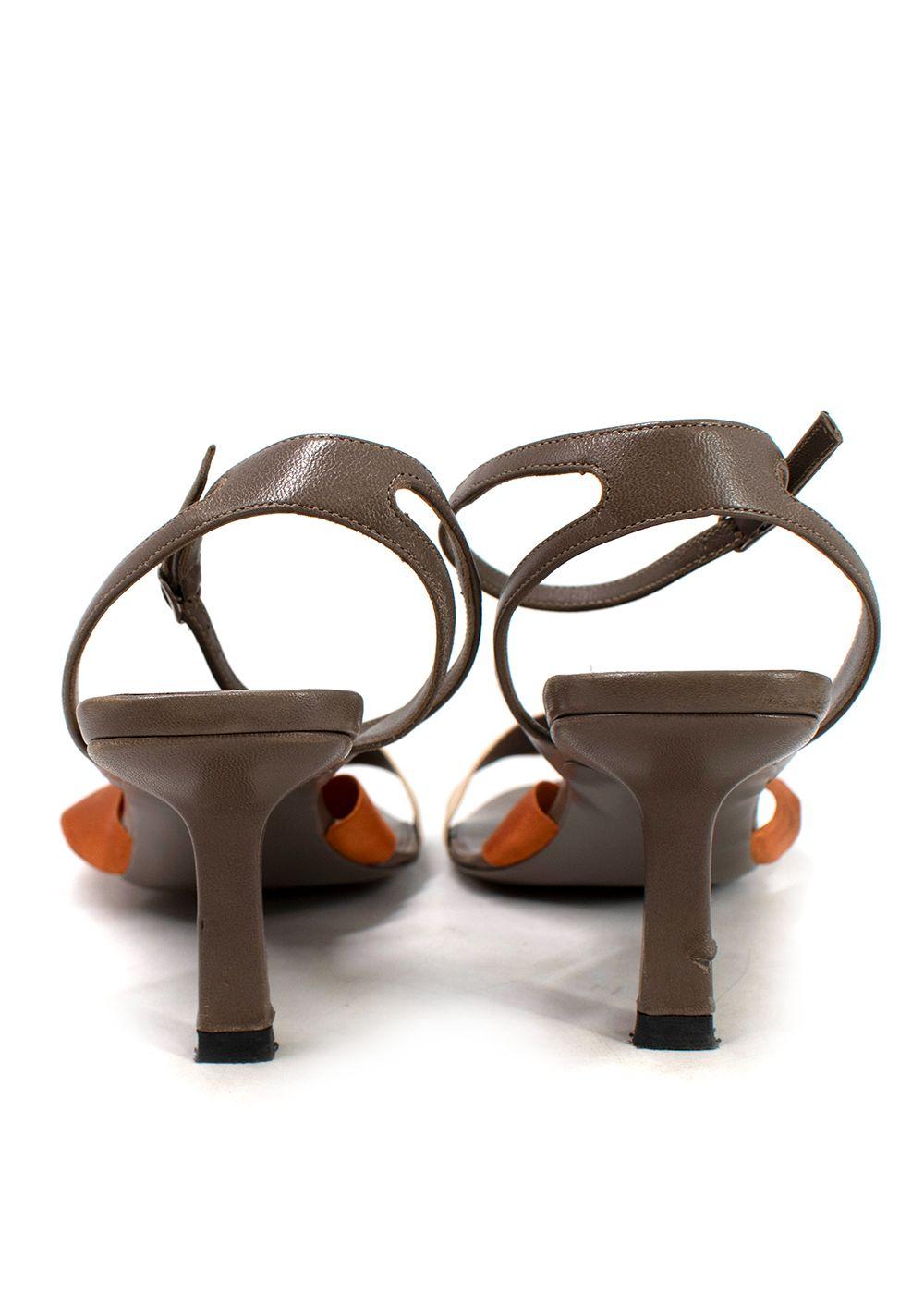The Row Ribbons Leather and Satin Sandals · HEWI