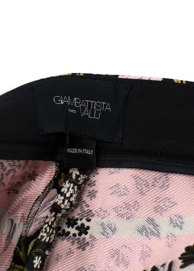 Giambattista Valli Jacquard Floral Printed Trousers