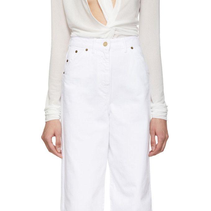 White Straight Leg Le Jeans