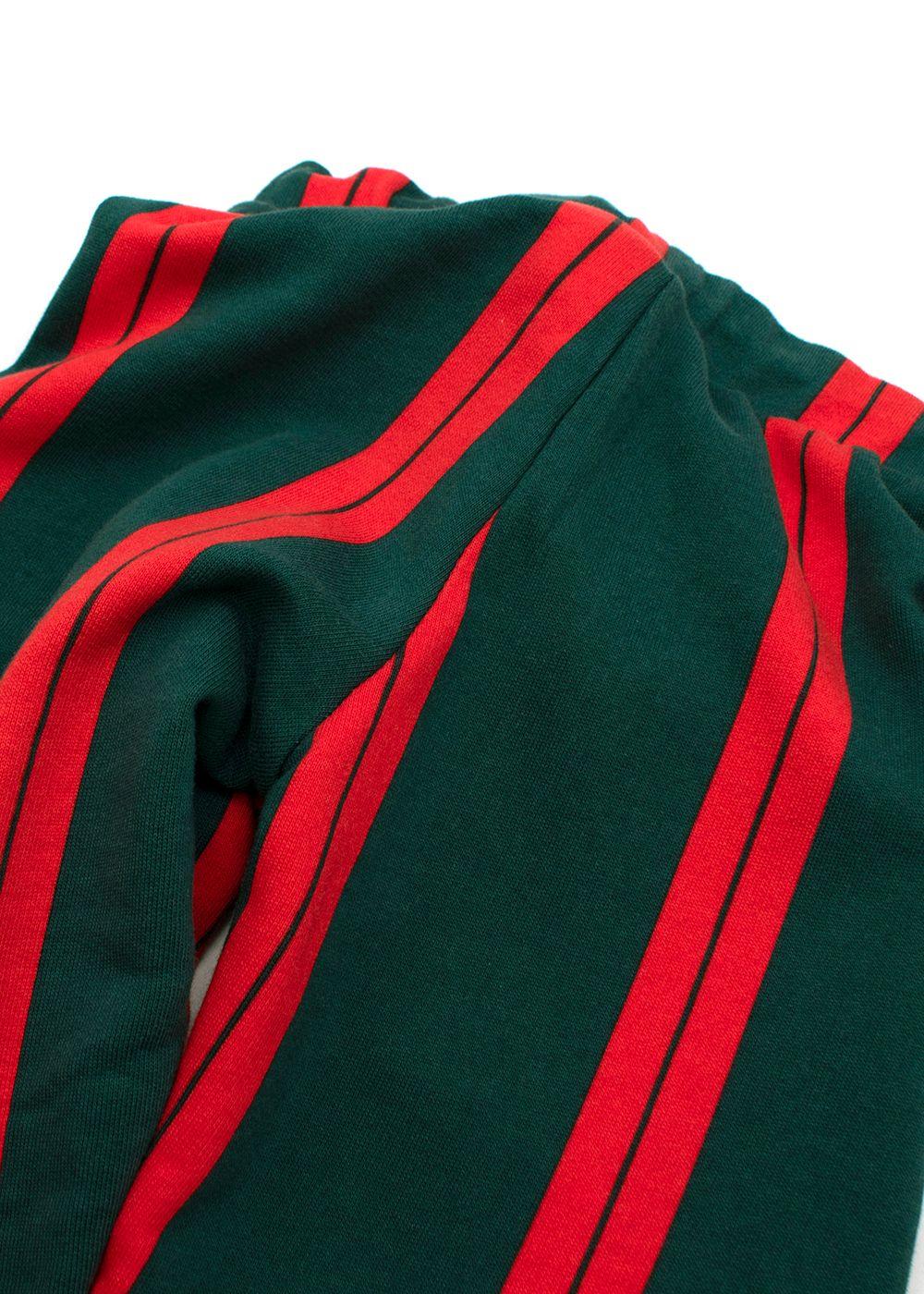 Kids 4-5Y Green & Red Striped Joggers