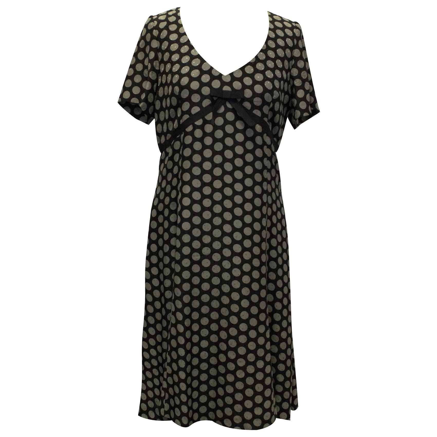 Joseph Black Polka Dot Dress
