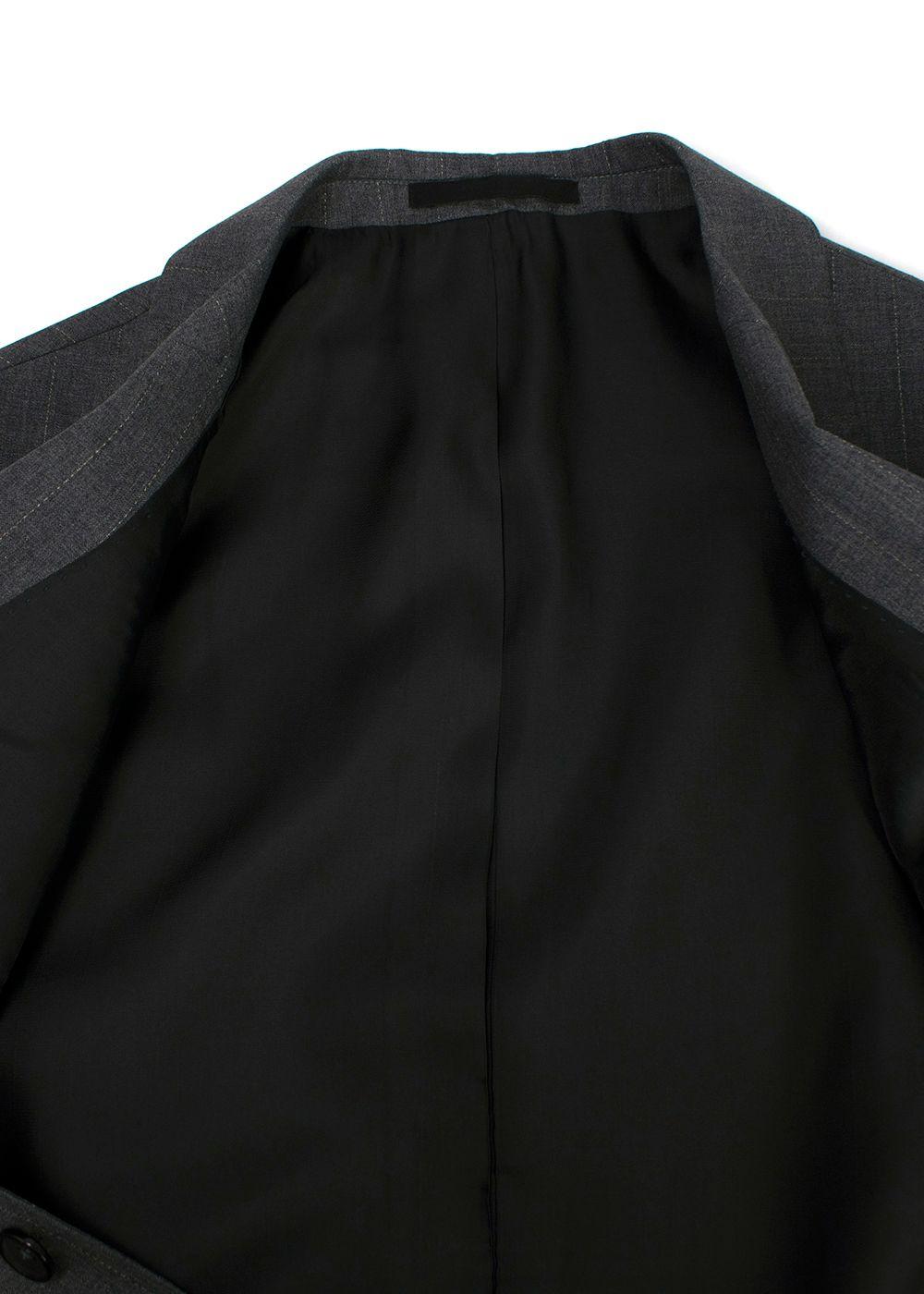 Ejjeh Bespoke Tailored Grey Striped Single-breasted Suit