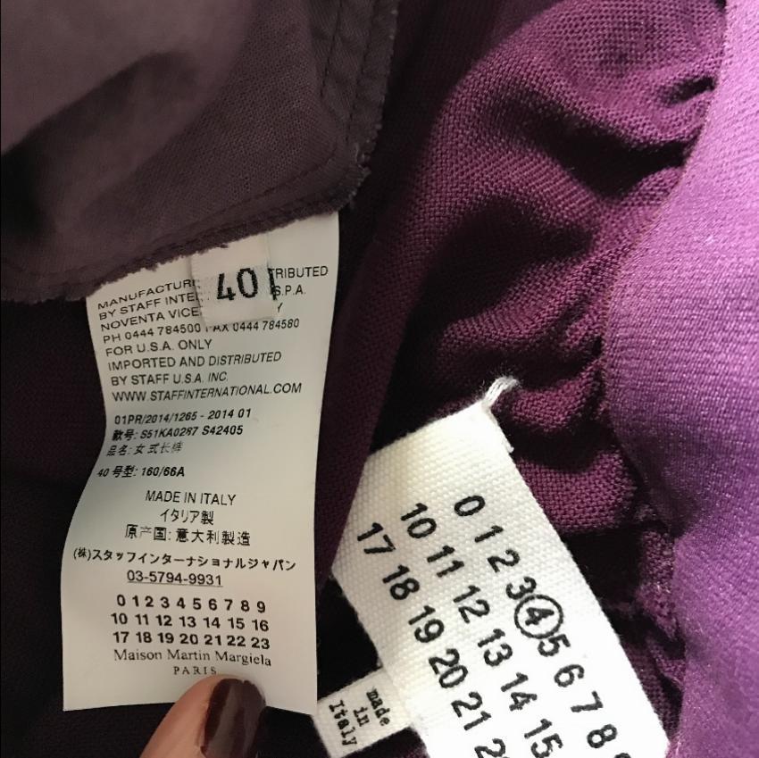 Maison Martin Margiela burgundy trousers