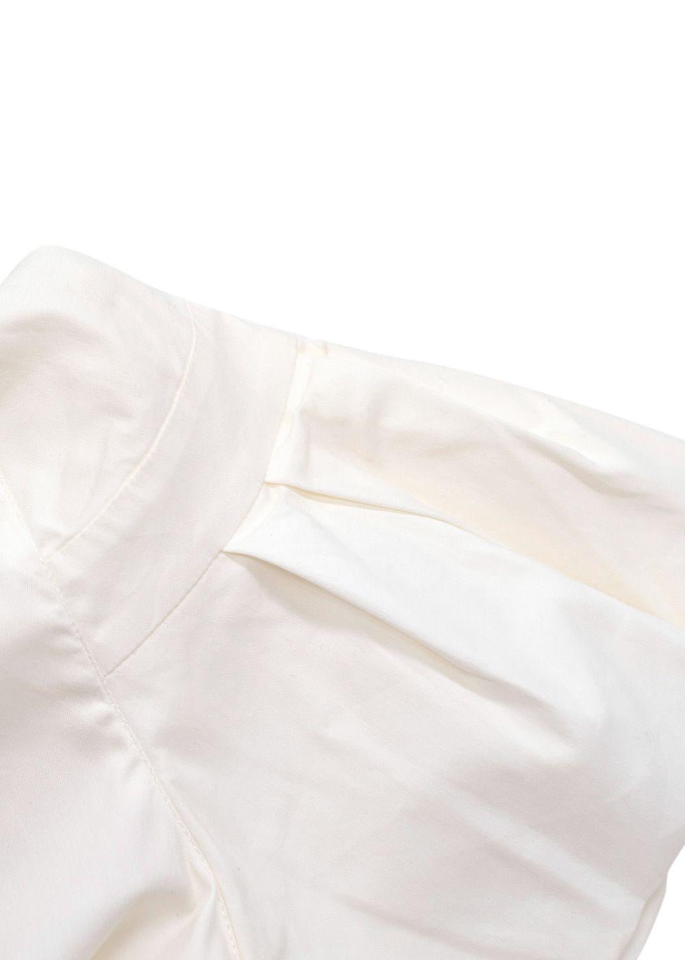 Prada Cream Short Sleeve Blouse