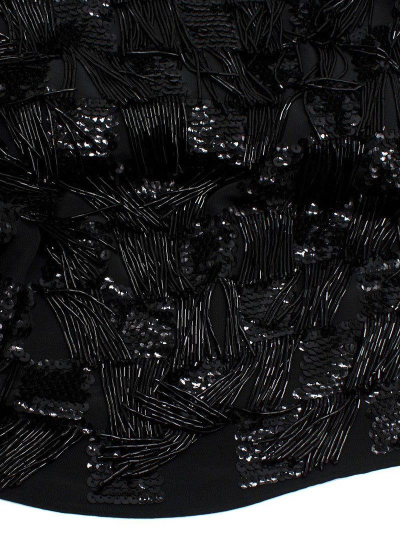Erin Fetherston Black Beaded Flapper Dress