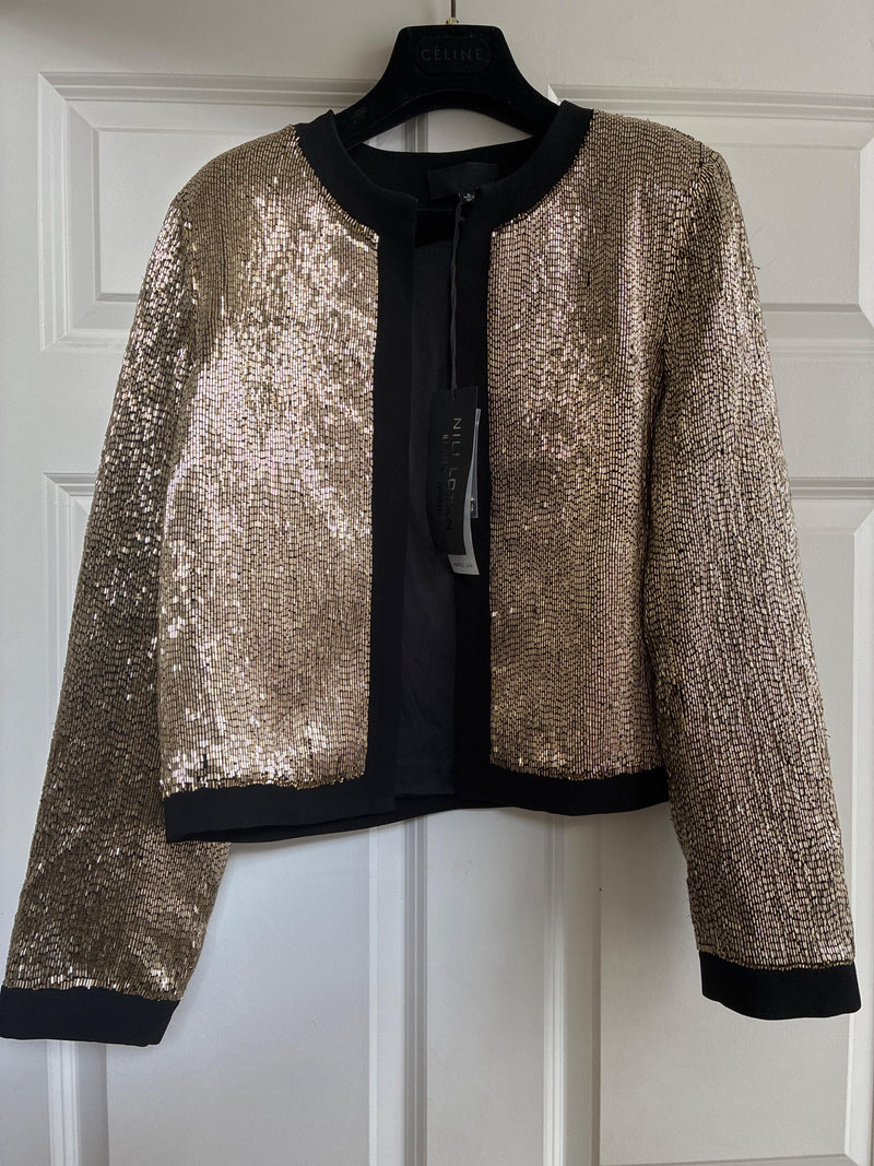Gold Sequin Short Jacket