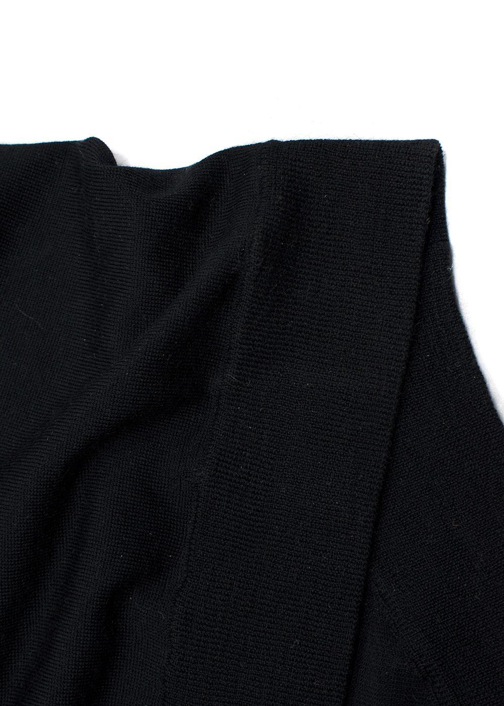 Toteme Black Wool Cocoon Maxi Dress