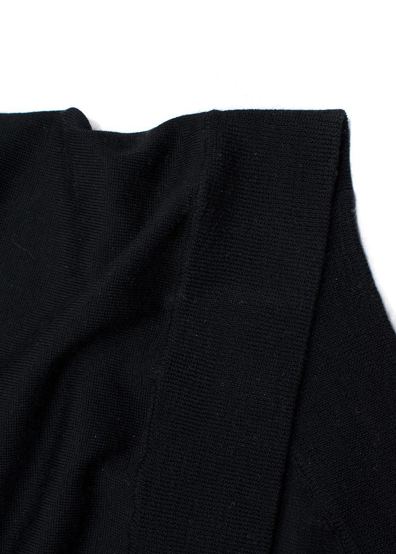 Toteme Black Wool Cocoon Maxi Dress