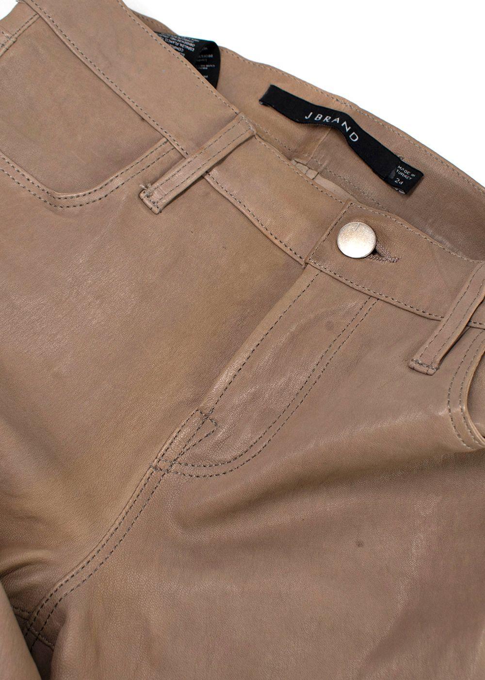 J Brand Brown Leather Trousers