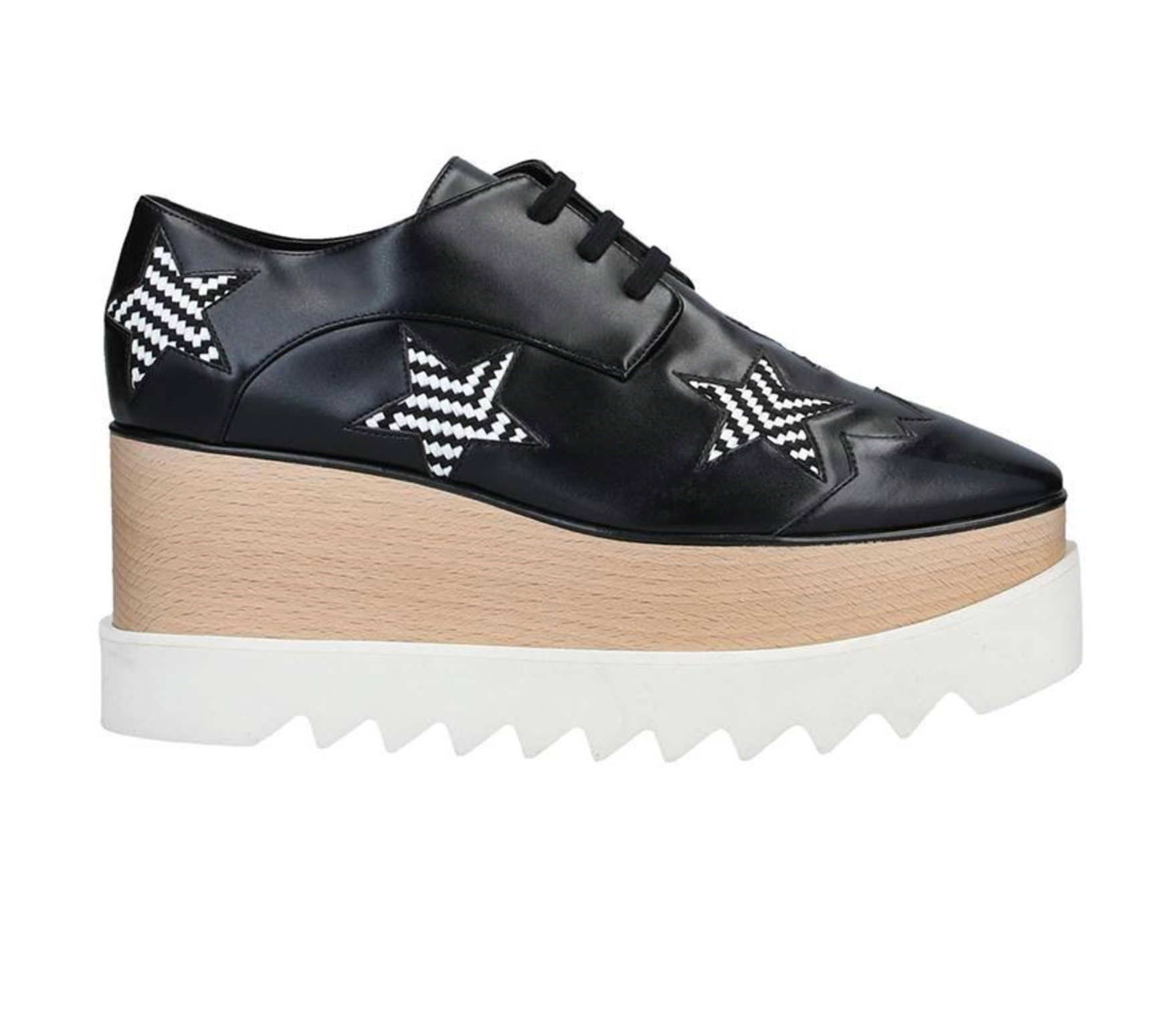Elyse Star Embroidered Platform Lace Up Shoes