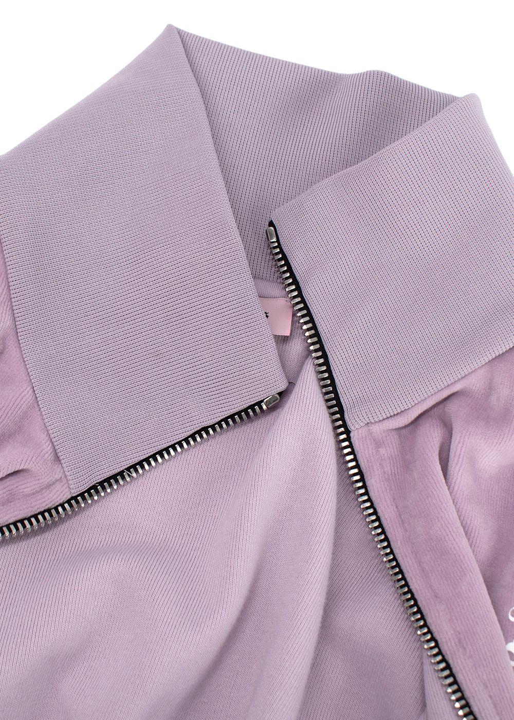 Palm Angels Lilac Chenille Track Jacket