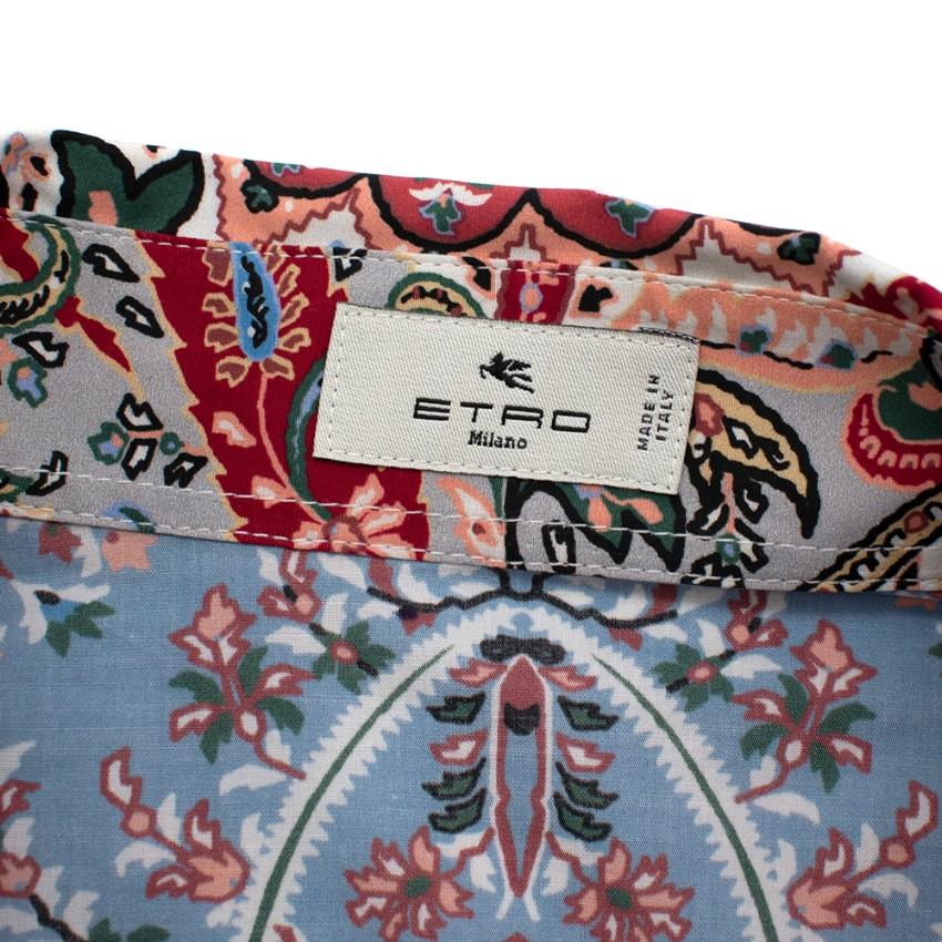 Etro Paisley Print Cotton Slim Fit Shirt