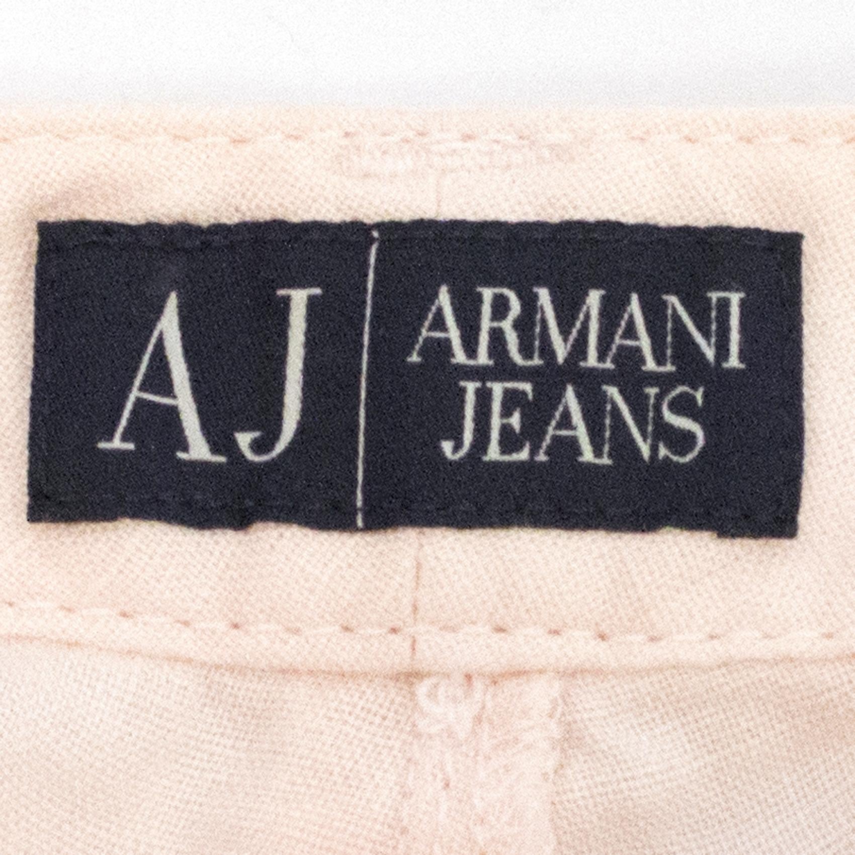 Armani Pale Pink Linen Wide Length Trousers