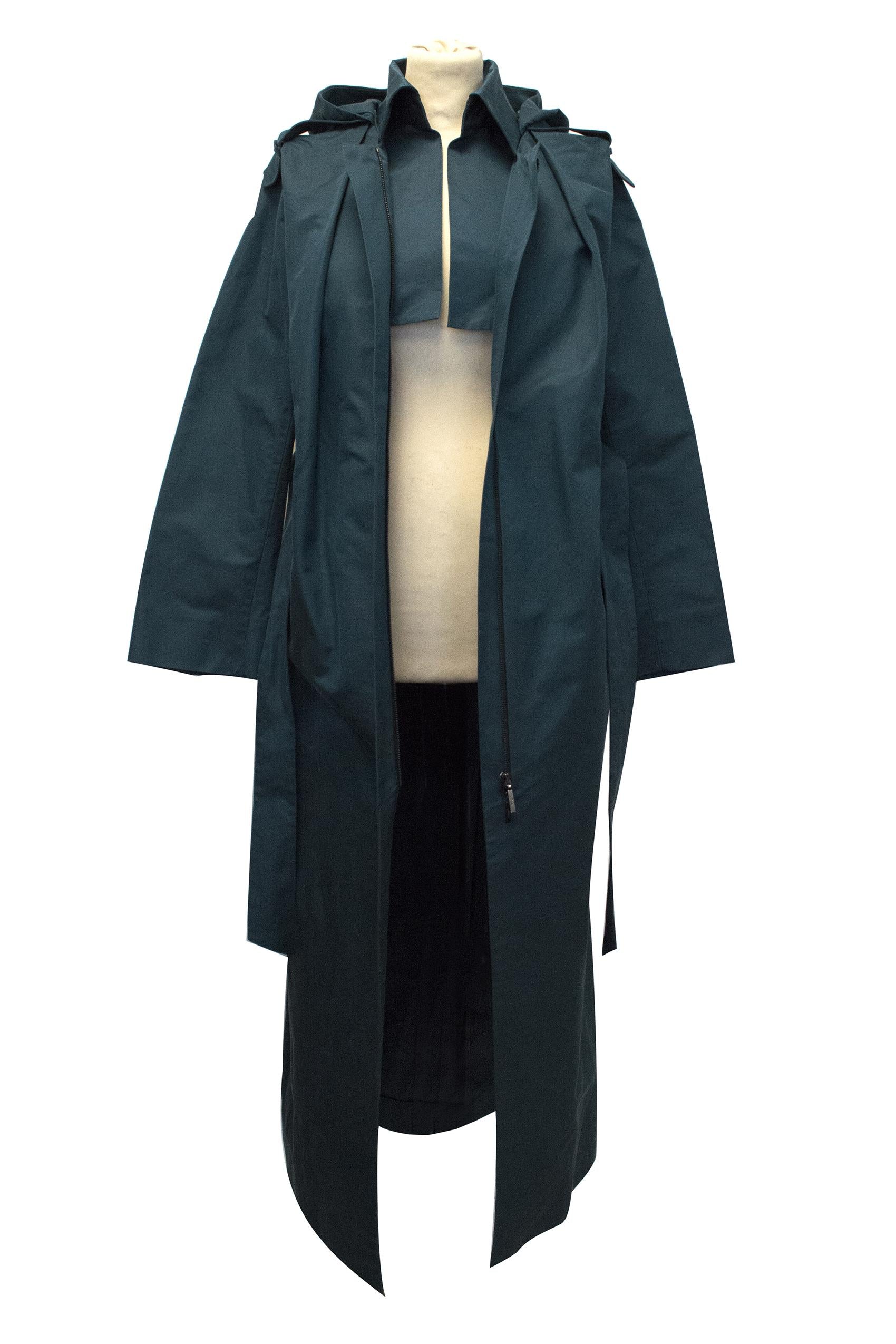 Brioni Blue Long Trench Coat