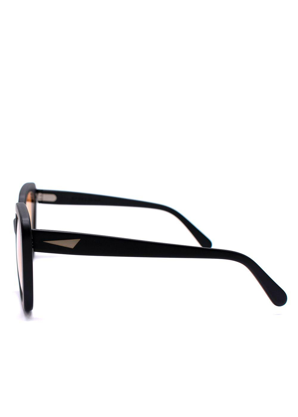 Prism Black Monaco Orange Lens Square Sunglasses