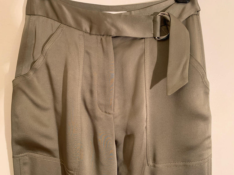 Jonathan Simkhai Olive Satin Cargo Pants