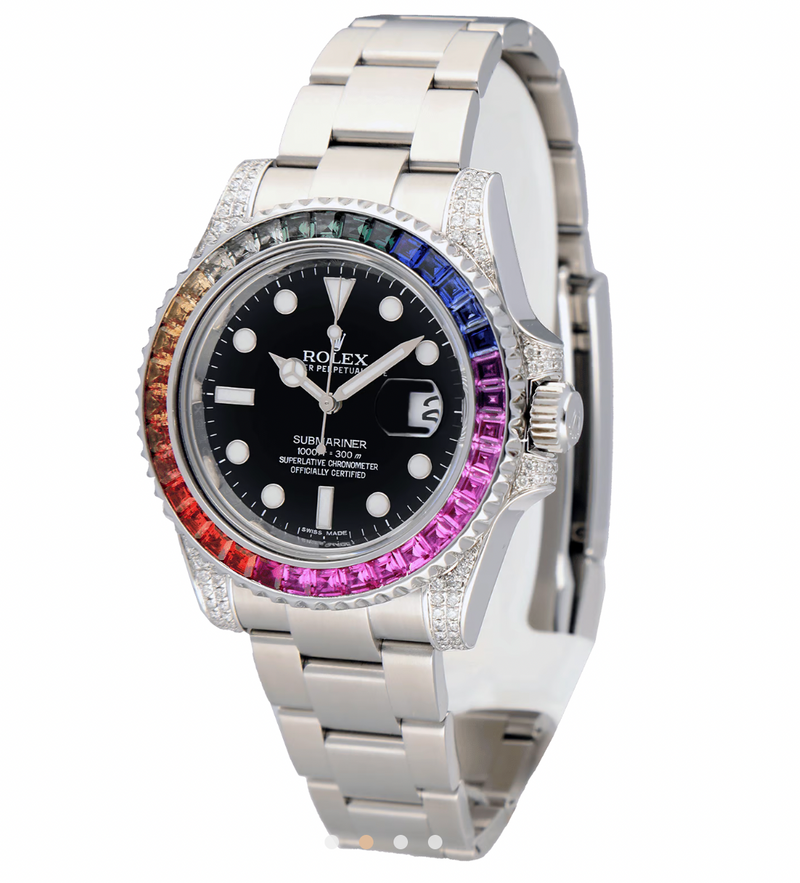Rolex Unisex Oyster Perpetual Date Submariner Rainbow 40mm Watch