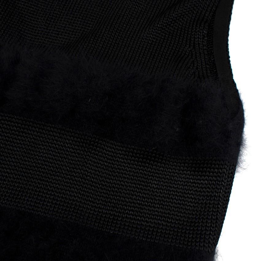 Balenciaga Black Angora Blend Knit Vest