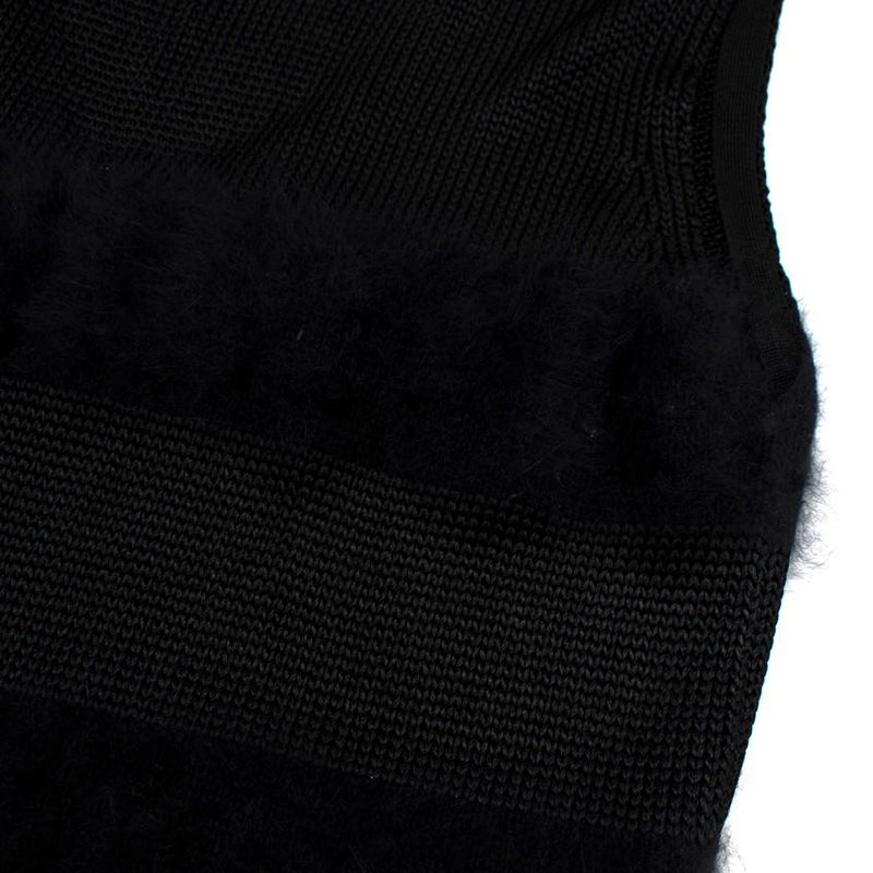 Balenciaga Black Angora Blend Knit Vest