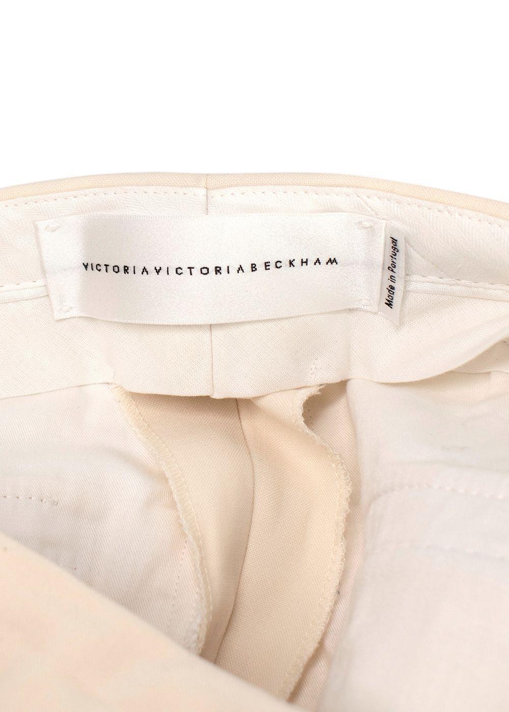 Victoria, Victoria Beckham Cream Tailored Trousers