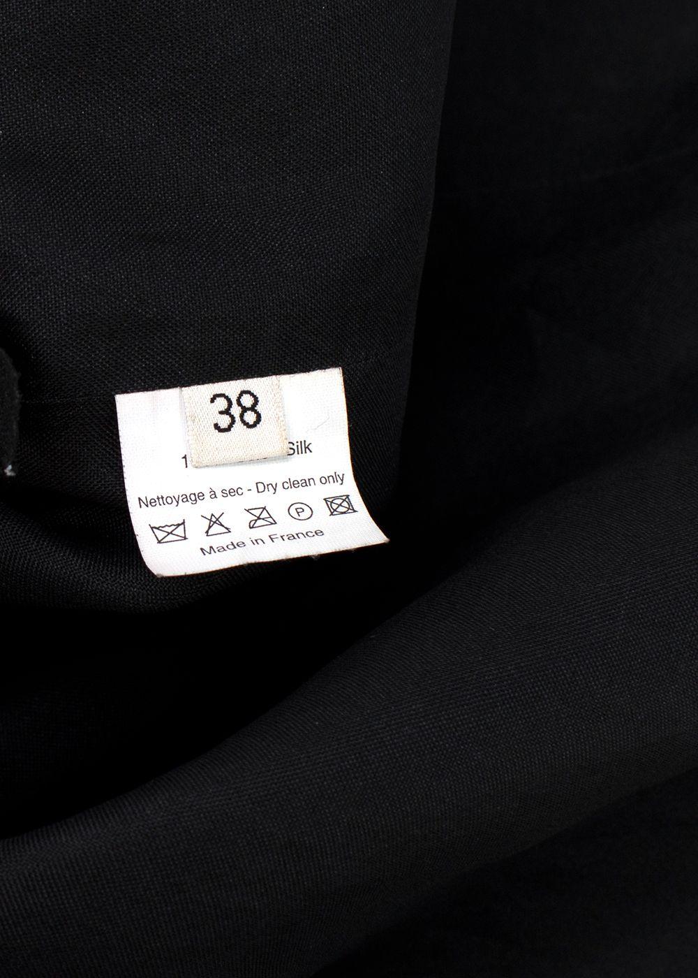 Lanvin Black Silk Midi Skirt