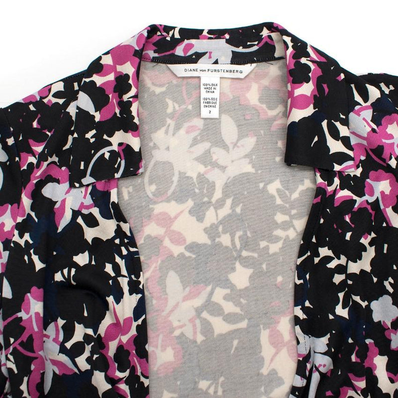 Diane von Furstenberg Jessica Printed Silk Wrap Dress