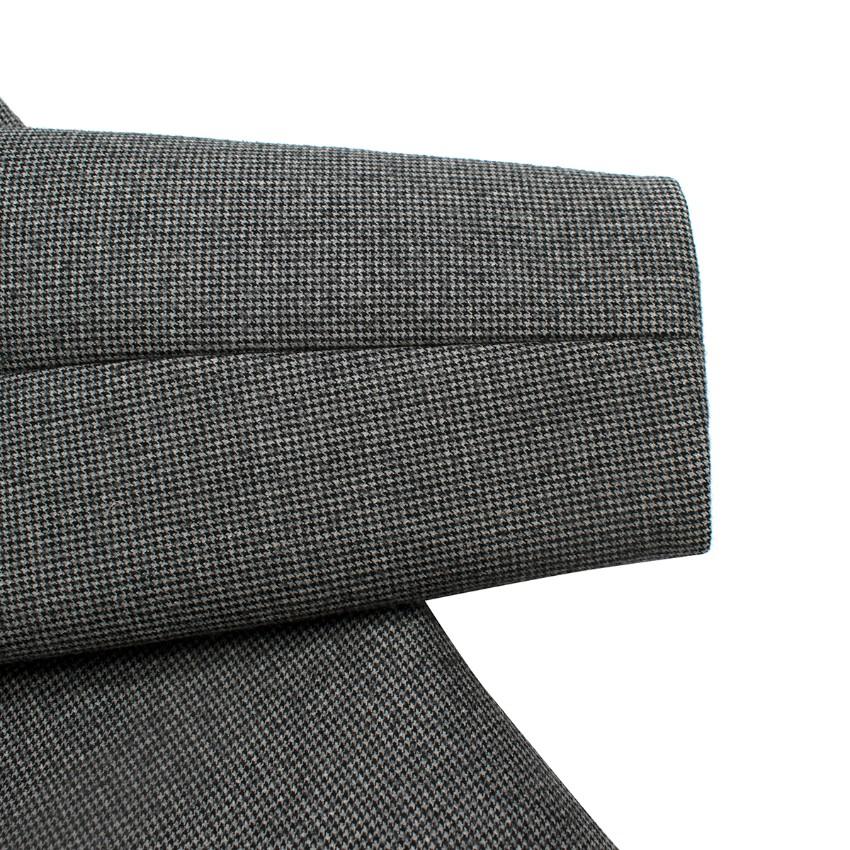Balenciaga Wool Houndstooth Structured Crop Jacket