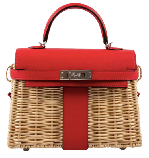 Hermès Kelly 20 Picnic Swift & Osier Rouge De Coeur