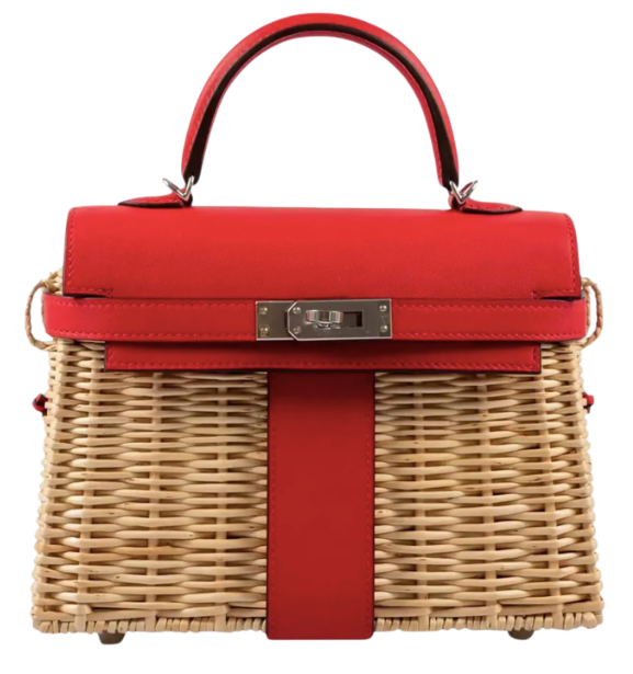 Hermès Kelly 20 Picnic Swift & Osier Rouge De Coeur