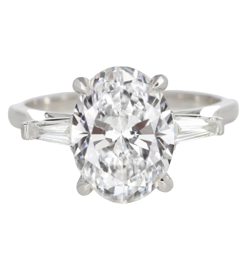 Verde 2.7ct Oval Cut Lab-grown IGI Diamond Ring