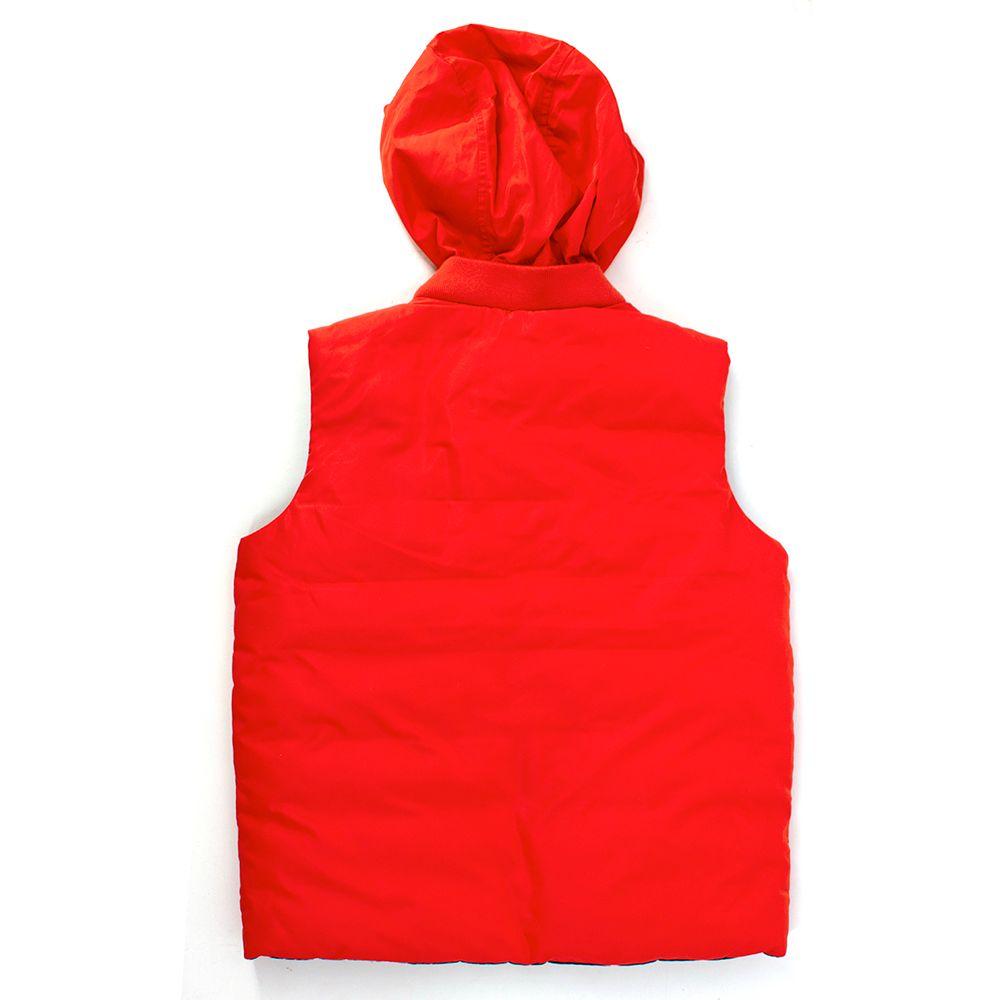 Jacadi Blue and Red Reversible Hooded Gilet