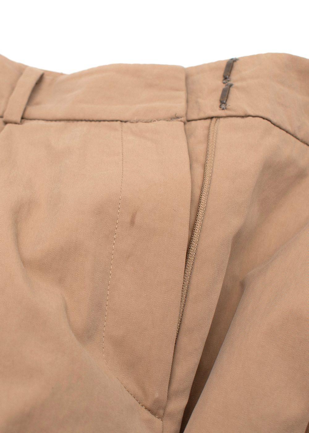 Rejina Pyo High Waist Wide Leg Tan Trousers