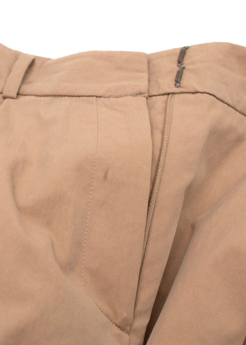 Rejina Pyo High Waist Wide Leg Tan Trousers