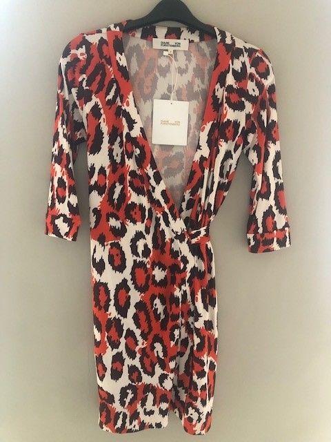 Orange leopard print silk jersey Julian mini dress