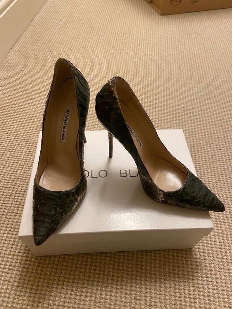 Manolo Blahnik Bibi Exotics 115 Pumps