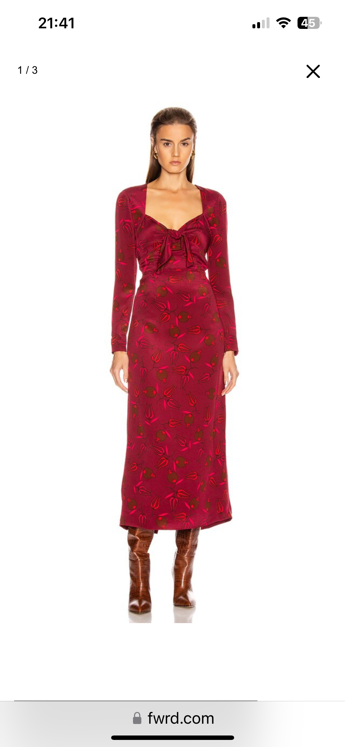 Red Long Sleeve Zaza Dress