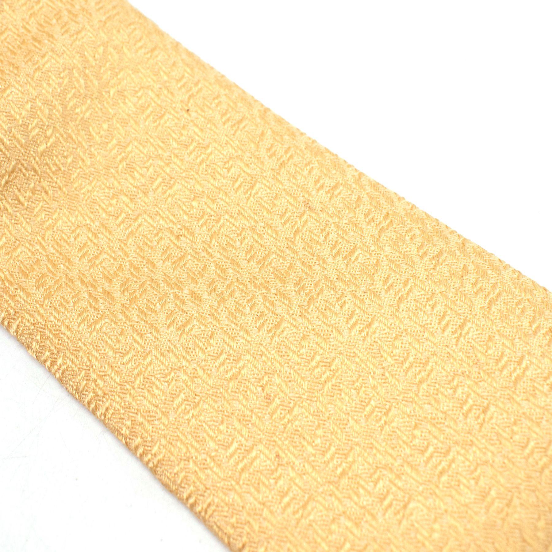 Gieves & Hawkes Yellow Textured Silk Tie