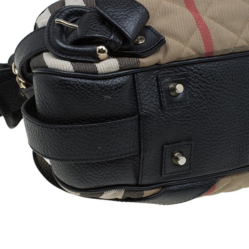 Black Quilted Classic Check Margaret Shoulder Bag