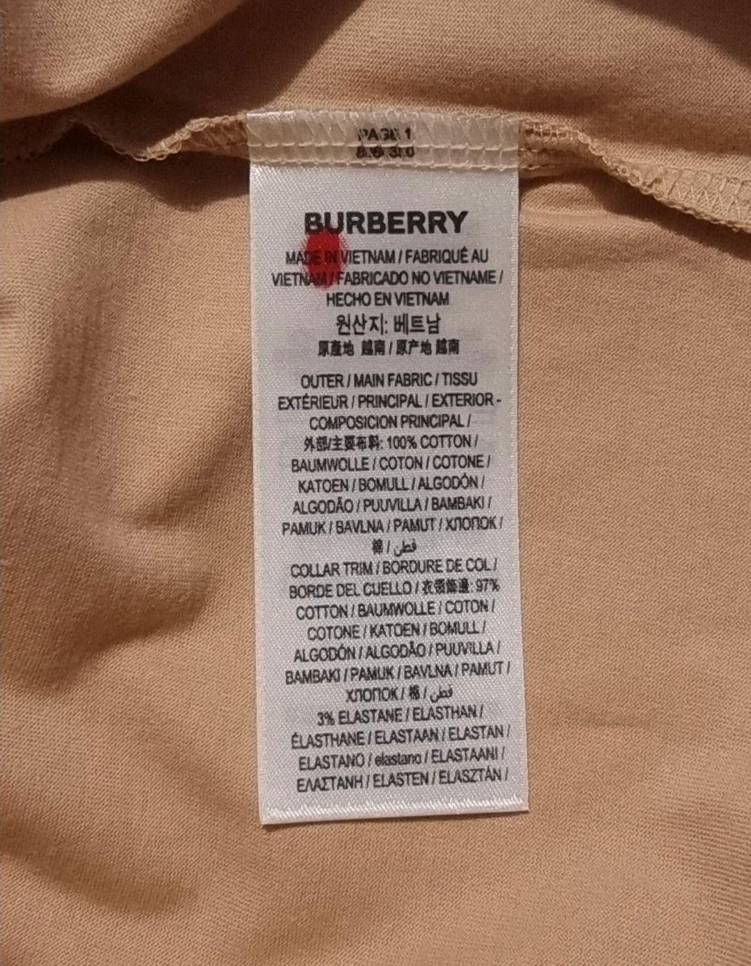 Burberry Beige Cotton T-Shirt