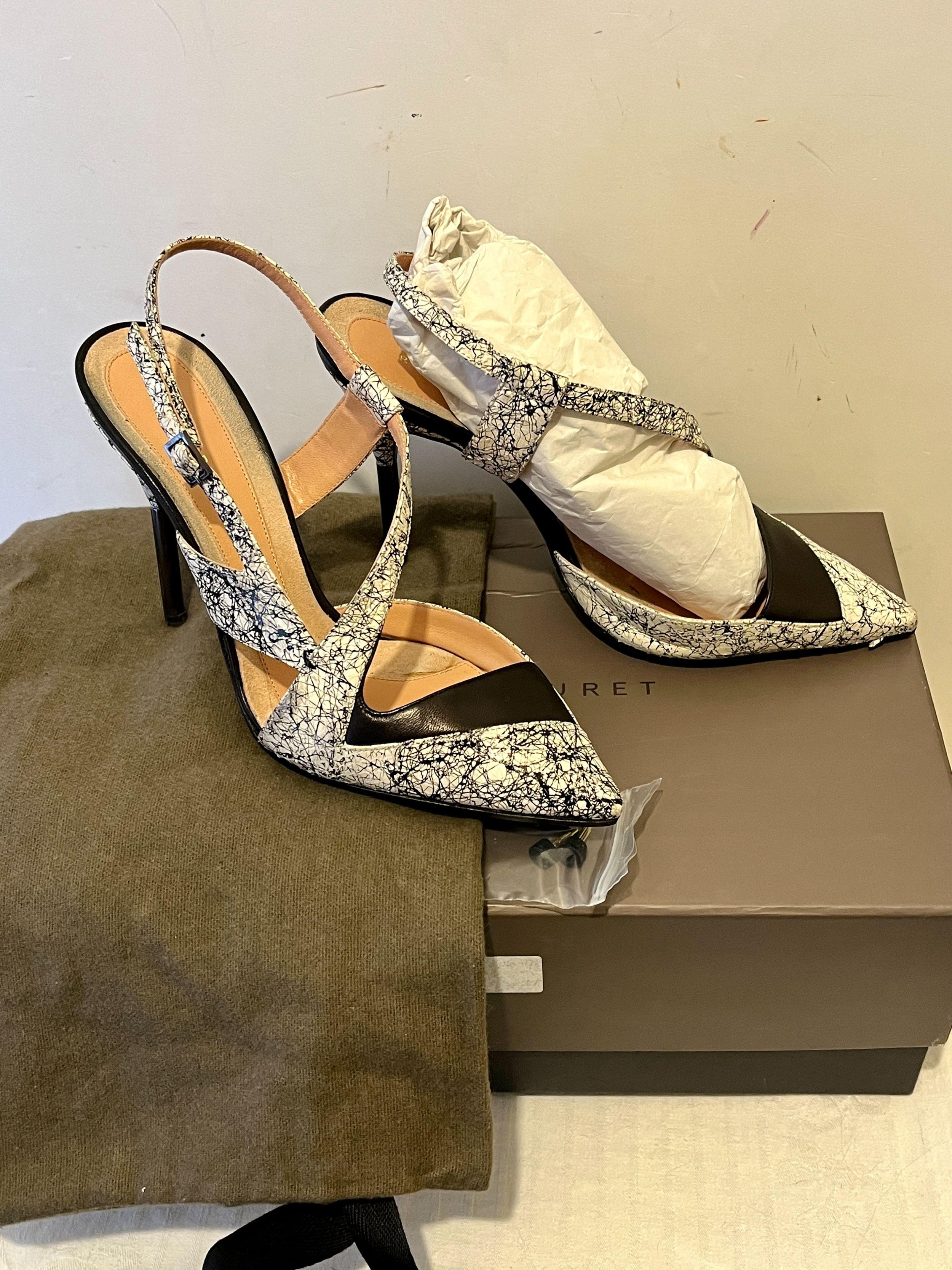 Rabane Snake Printed Cutout Pumps
