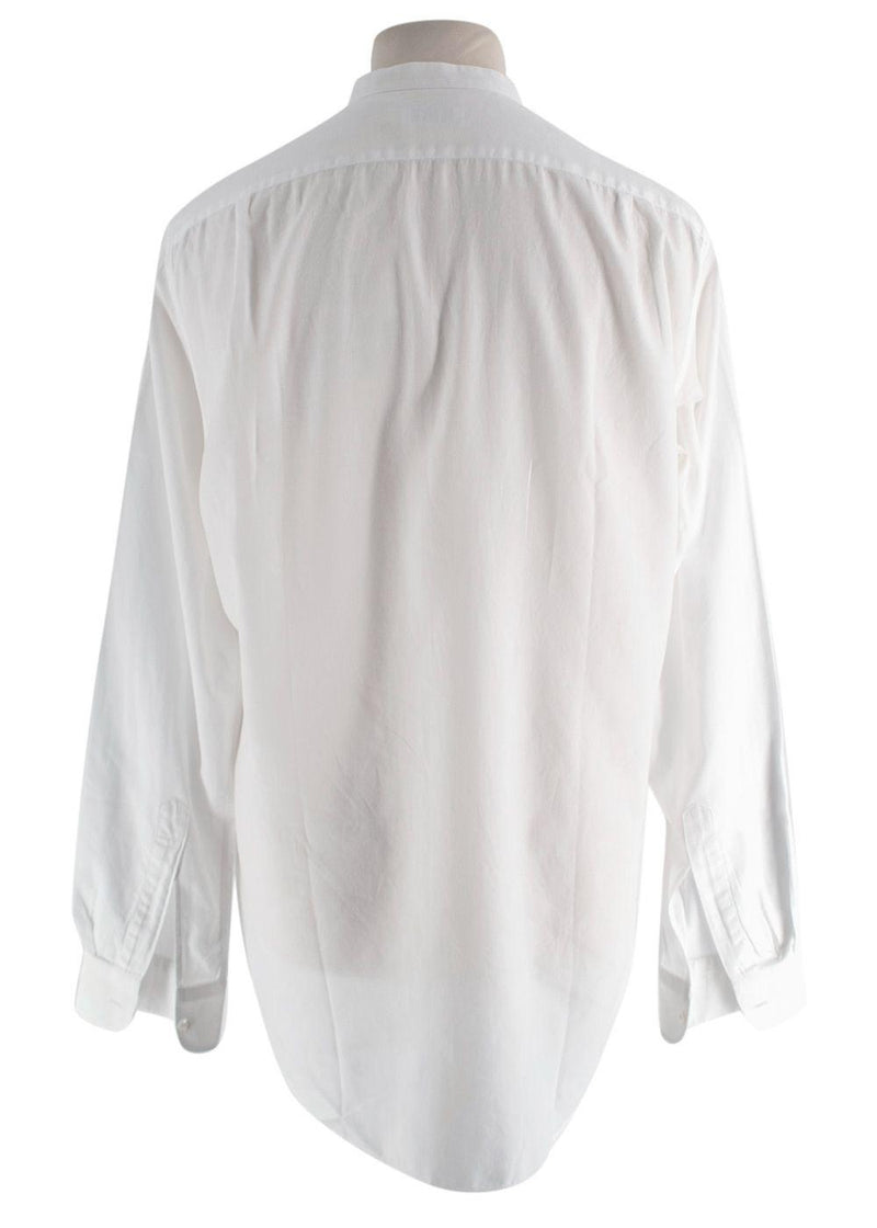 Dries Van Noten White Collarless Shirt