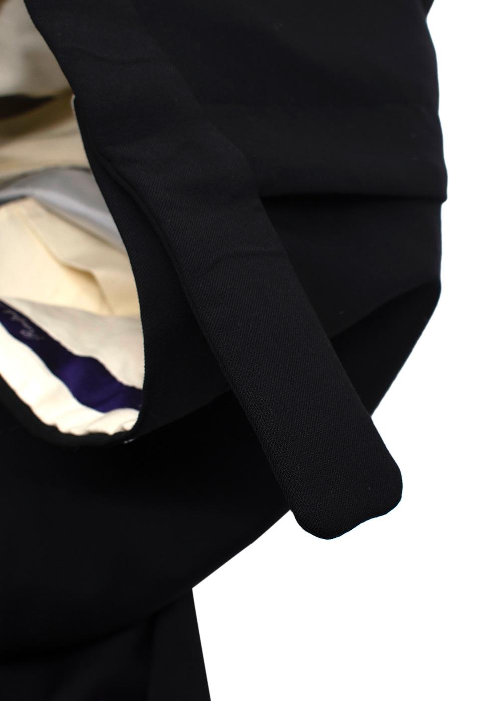 Ralph Lauren Black Tailored Wool Suit Trousers