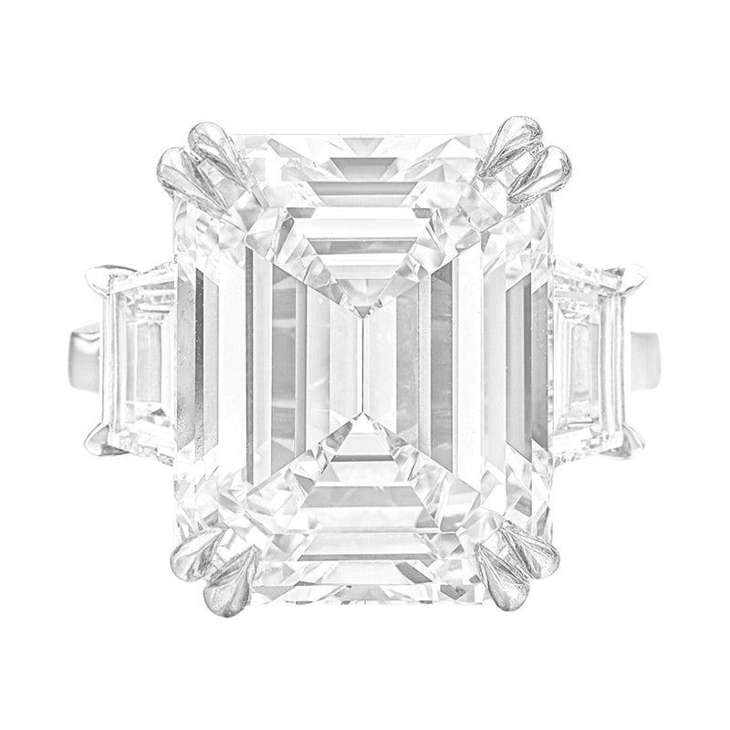 Verde 6ct IGI Certified Lab Grown Emerald Cut Diamond Ring
