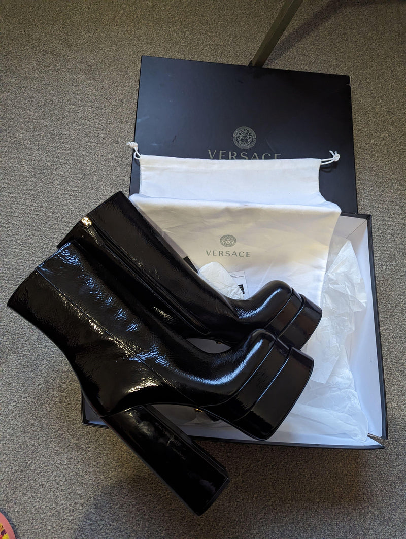 Black Patent Aevitas Platform Boots