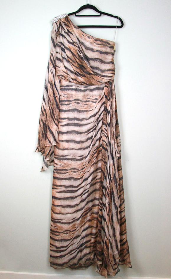 Malak ElEzzawy Couture Silk Tiger Dress