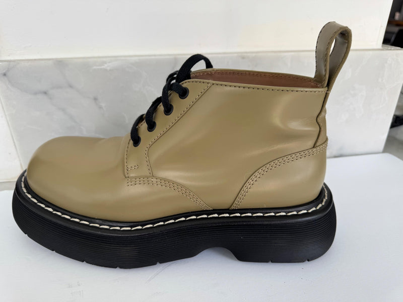 Leather Lace Up Combat Boots