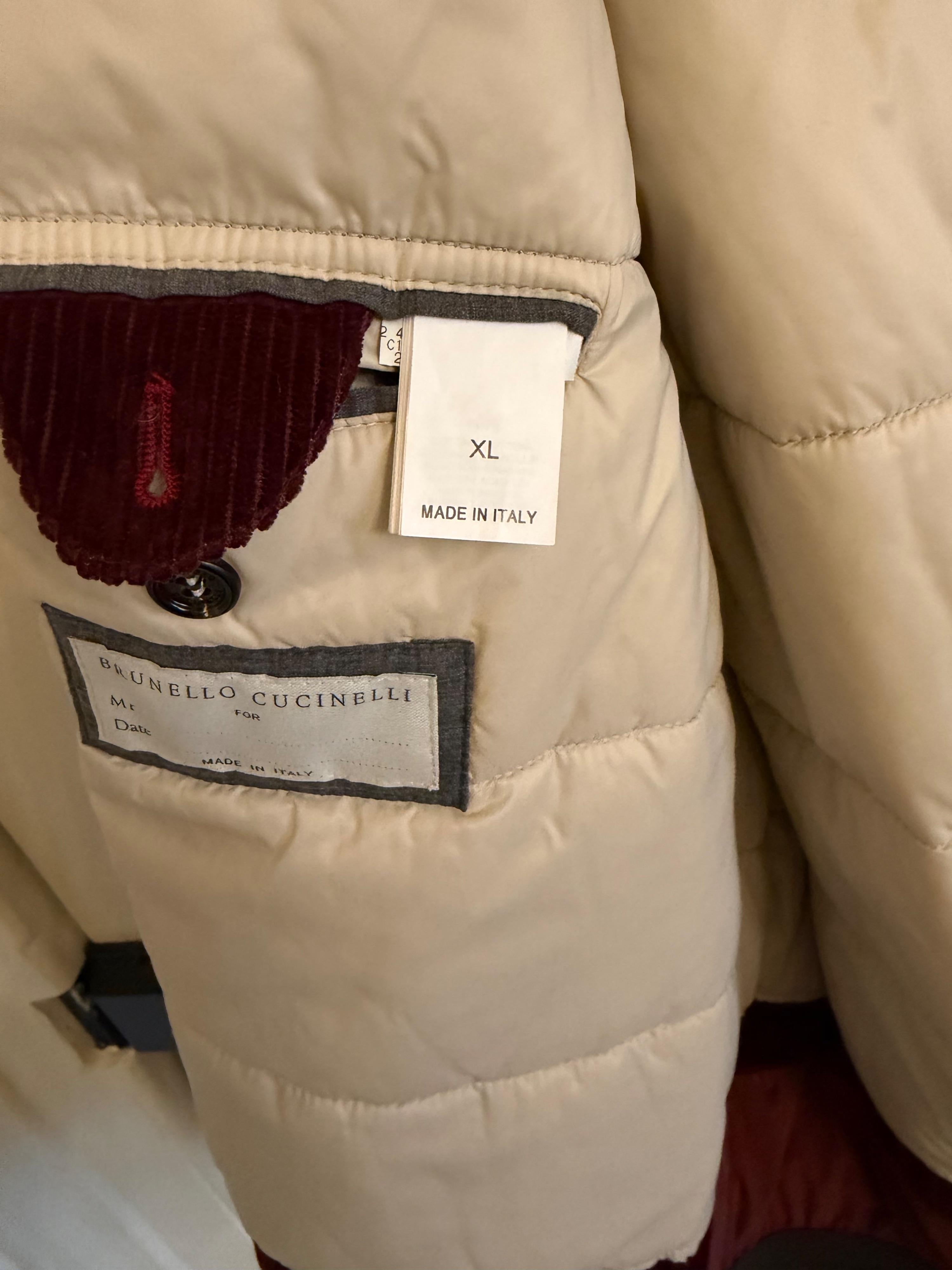 Brunello Cucinelli Burgundy Cord Mountain Outerwear Jacket